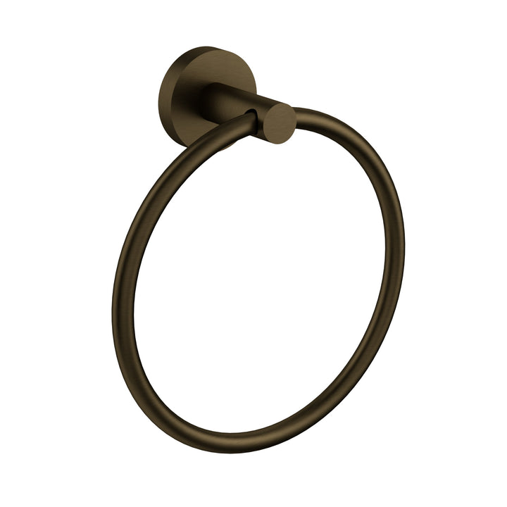 Otus Slimline Towel Ring - Antique Brass