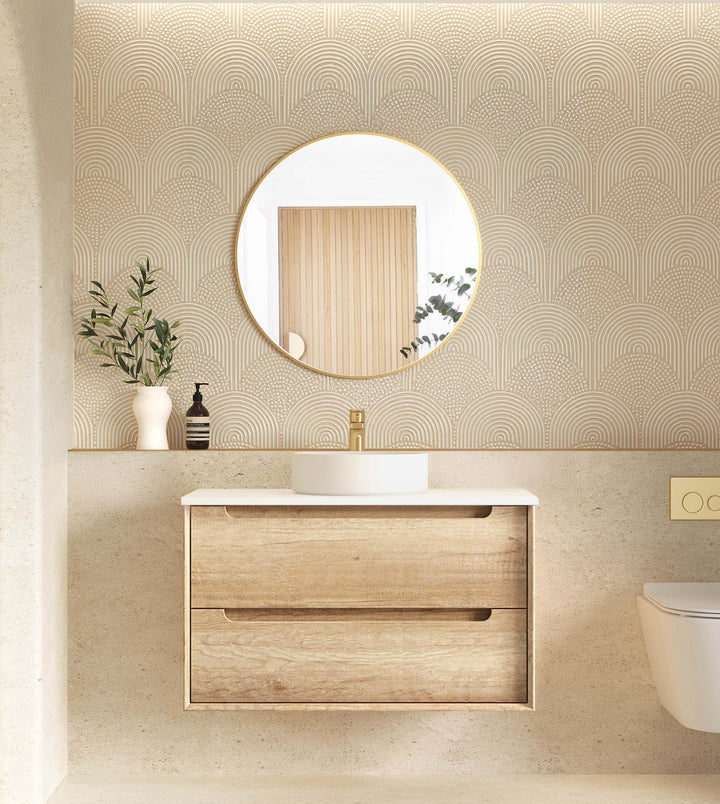 Byron 900mm Natural Oak Wall Hung Vanity - Cabinet Only