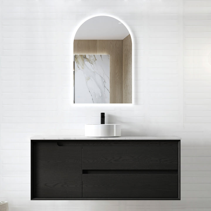 Byron 1200mm Black Oak Wall Hung Vanity - Cabinet Only