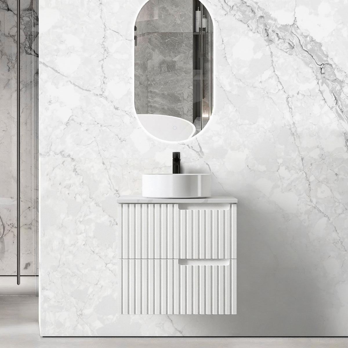 Noosa 900x450 White Shaving Cabinet - manufacturer image 1903_1.jpg