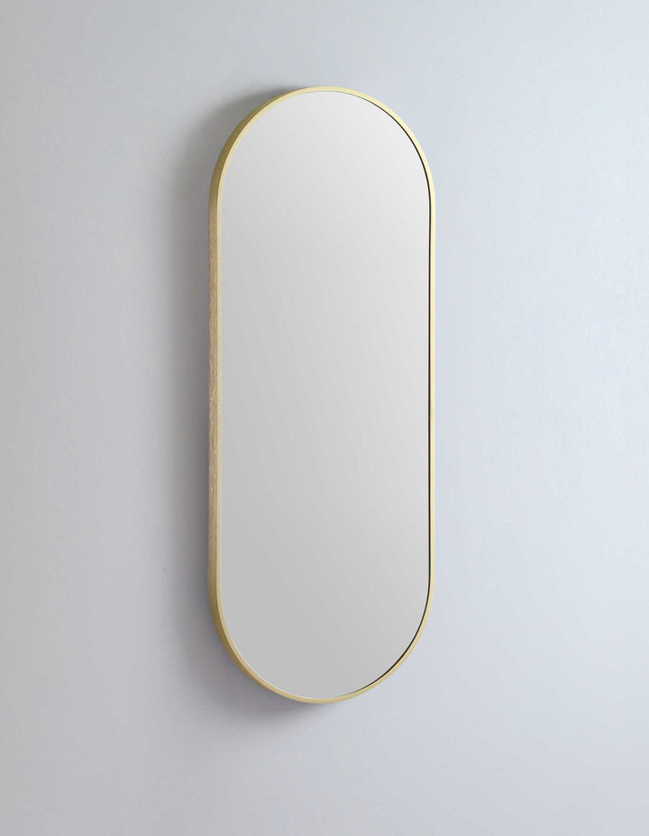 Modern Oblong Mirror Nordic Gold
