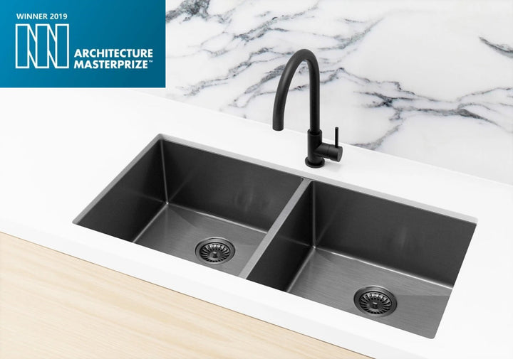 Kitchen Sink - Double Bowl 860 x 440 - PVD Gunmetal Black
