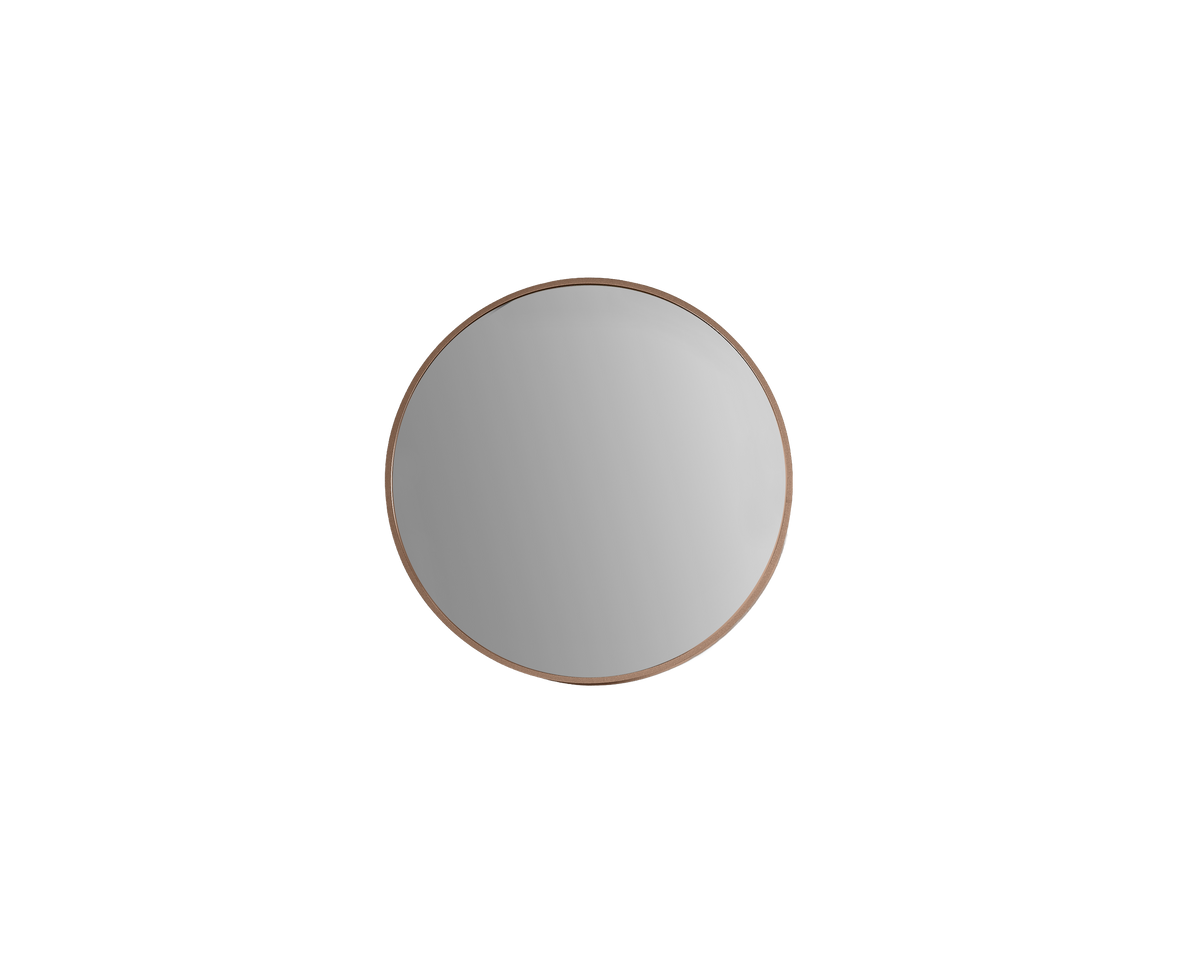 Modern Round Mirror Cuban Bronze detail view 2