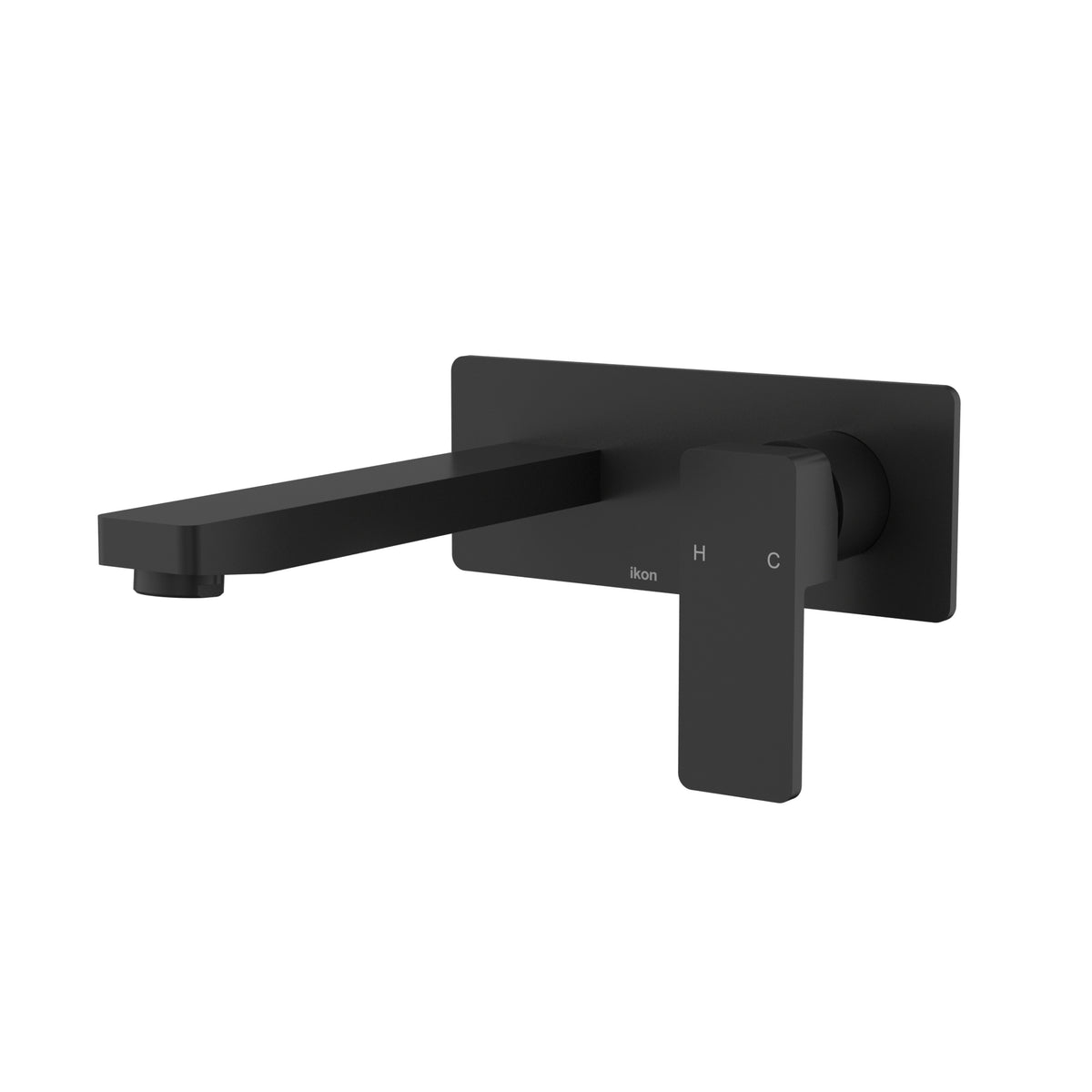 Ceram Wall Basin Mixer - Matt Black
