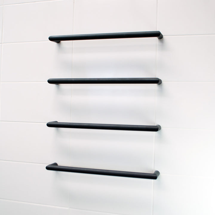 Radiant Heated Single Round Bar Towel Rail - bsbrtr650-4-1