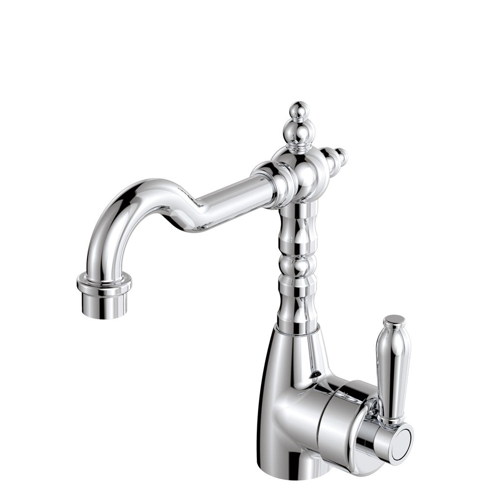 Eleanor Shepherds Crook Basin Mixer - Chrome / Chrome