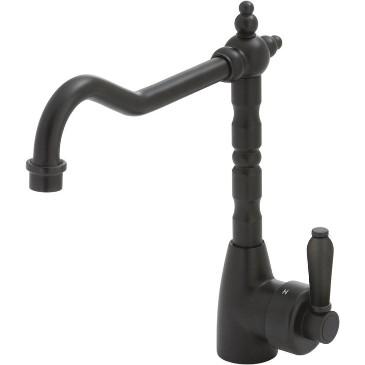 Eleanor Shepherds Crook Sink Mixer - Matte Black / Matte Black