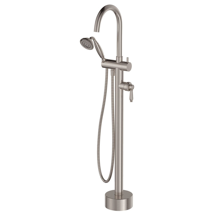 Eleanor Floor Mixer &amp; Shower - Brushed Nickel / Brushed Nickel