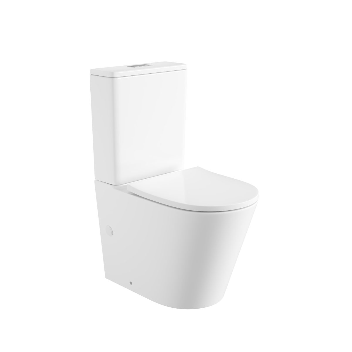 Sandra Short Projection Rimless Back to Wall Toilet Suite, Gloss White