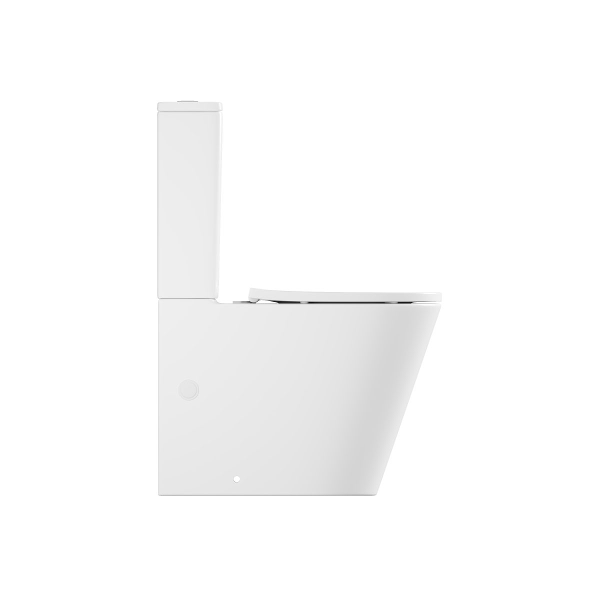 Sandra Short Projection Rimless Back to Wall Toilet Suite, Gloss White