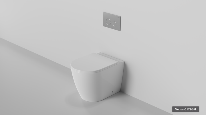 Venus Rimless Wall Faced Toilet Suite with In Wall Cistern