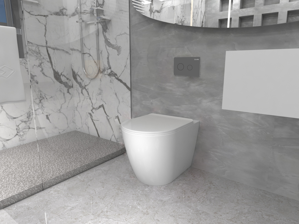 Venus Rimless Wall Faced Toilet Suite with In Wall Cistern