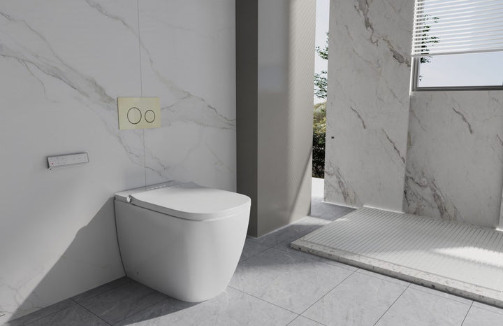 Novus Soft Square Wall Faced Smart Bidet Toilet Suite with In Wall Cistern