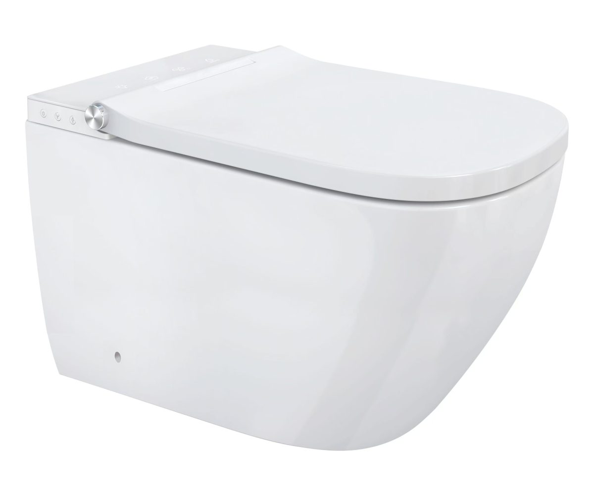 Novus Soft Square Wall Faced Smart Bidet Toilet Suite with In Wall Cistern