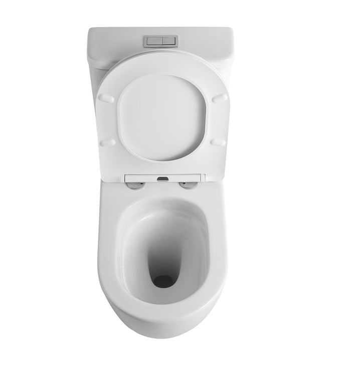 Donna Extra High Rimless Whirlpool Flush Back to Wall Toilet Suite, Gloss White