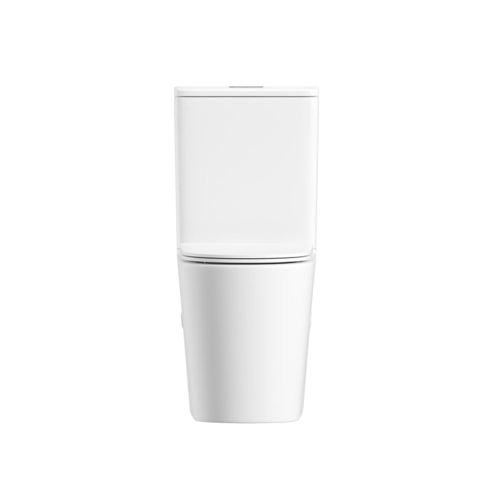 Zero Extra High Rimless Whirlpool Flush Back to Wall Toilet Suite, Gloss White