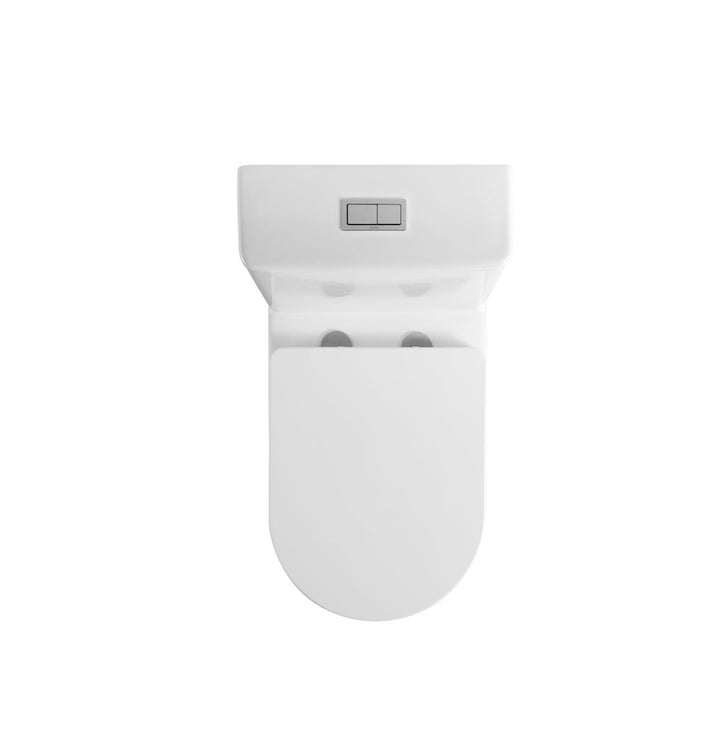 Zero Extra High Rimless Whirlpool Flush Back to Wall Toilet Suite, Gloss White