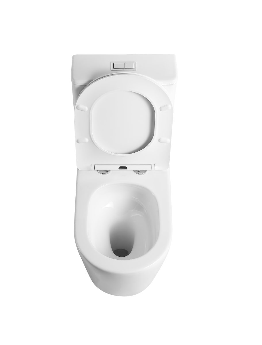 Zero Extra High Rimless Whirlpool Flush Back to Wall Toilet Suite, Gloss White