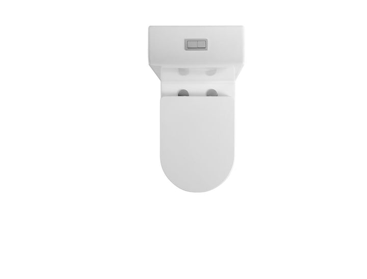 Mezio Rimless Back to Wall Toilet Suite, Gloss White