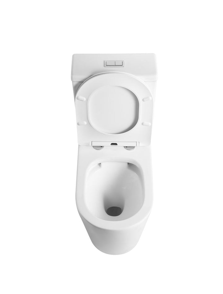 Mezio Rimless Back to Wall Toilet Suite, Gloss White