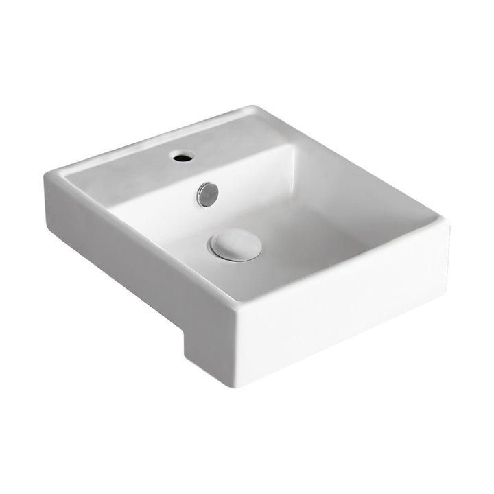 Helen Junior Semi-Recessed Basin - Gloss White