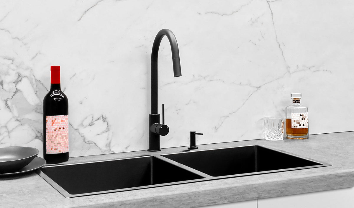 Kitchen Sink - Double Bowl 860 x 440 - PVD Gunmetal Black