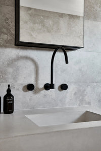 Circular Wall Taps - Matte Black Meir