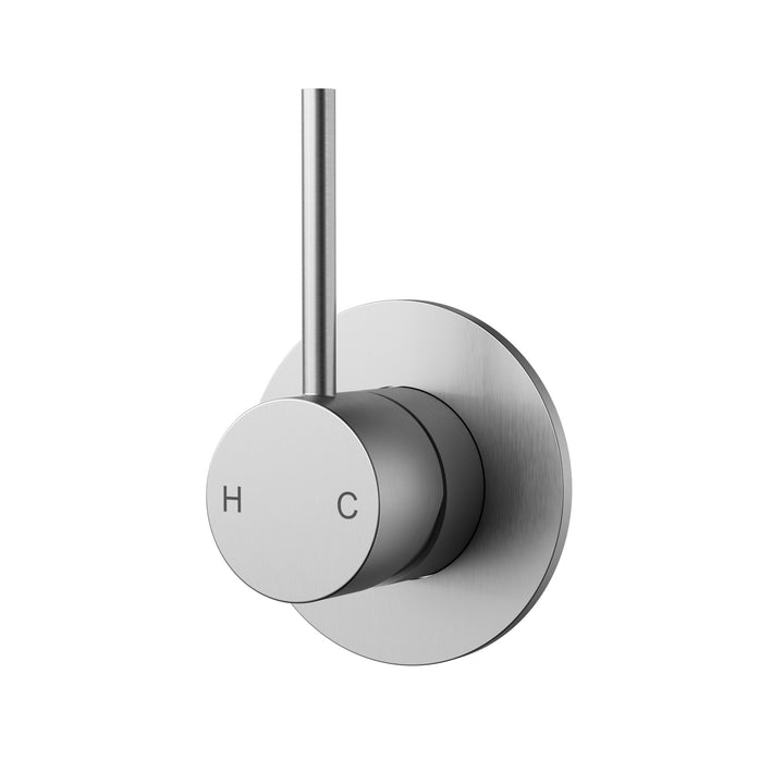Otus Slimline Wall Mixer Trim Kit Lever Up - Stainless Steel