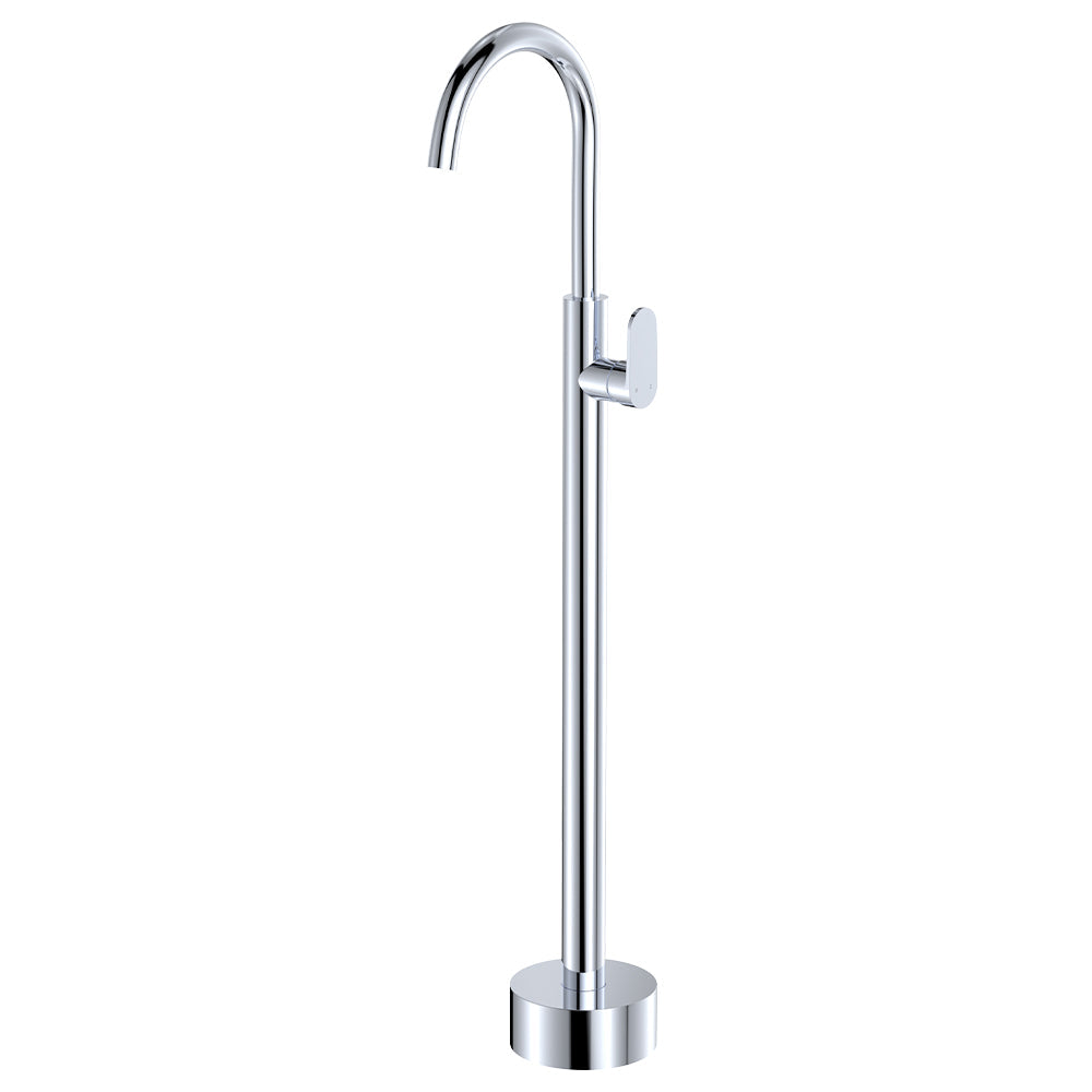 Empire Slim Floor Mounted Basin/Bath Mixer - Chrome