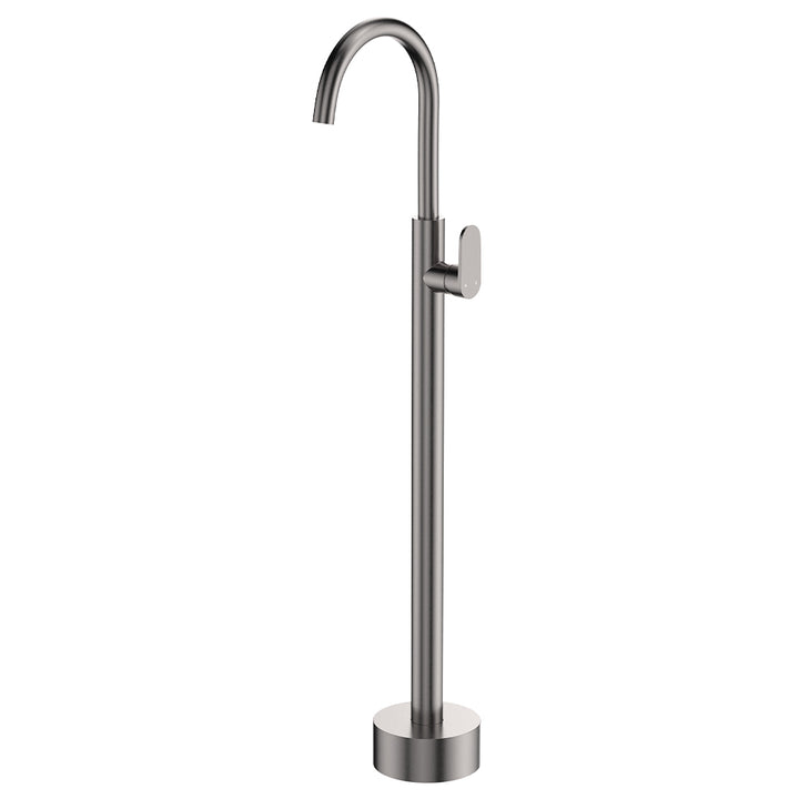 Empire Slim Floor Mounted Basin/Bath Mixer - Gun Metal