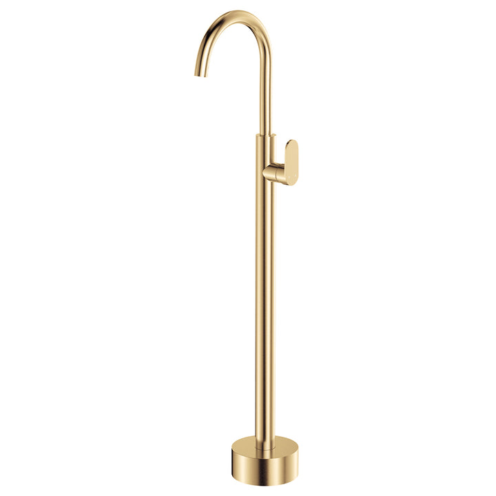 Empire Slim Floor Mounted Basin/Bath Mixer - Urban Brass
