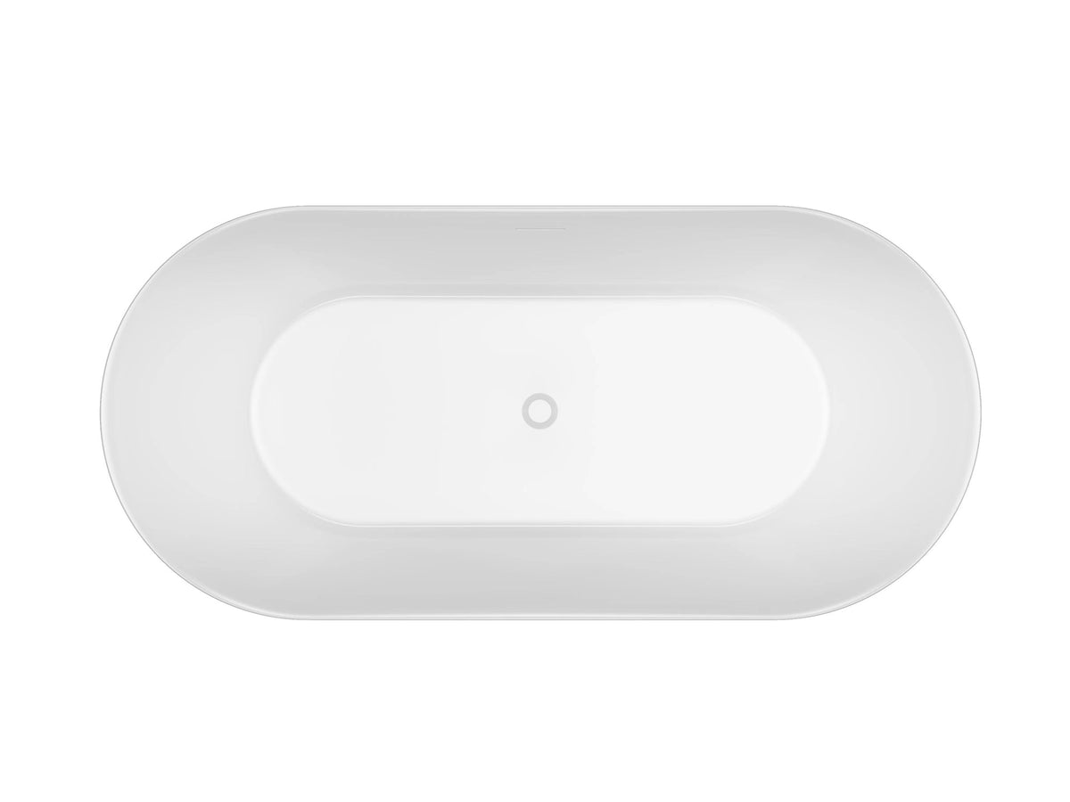 Bronte Plus 1700 Freestanding Matte White Bath - ADP image 2