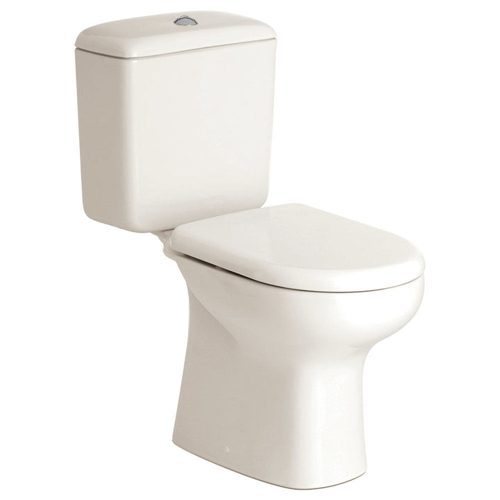 RAK Liwa White Close-Coupled Toilet Suite, Alpine White with P-Trap - product