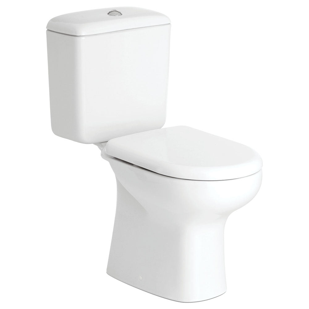 RAK Washington Front Lever Close-Coupled Toilet Suite, Alpine White with P-Trap - product