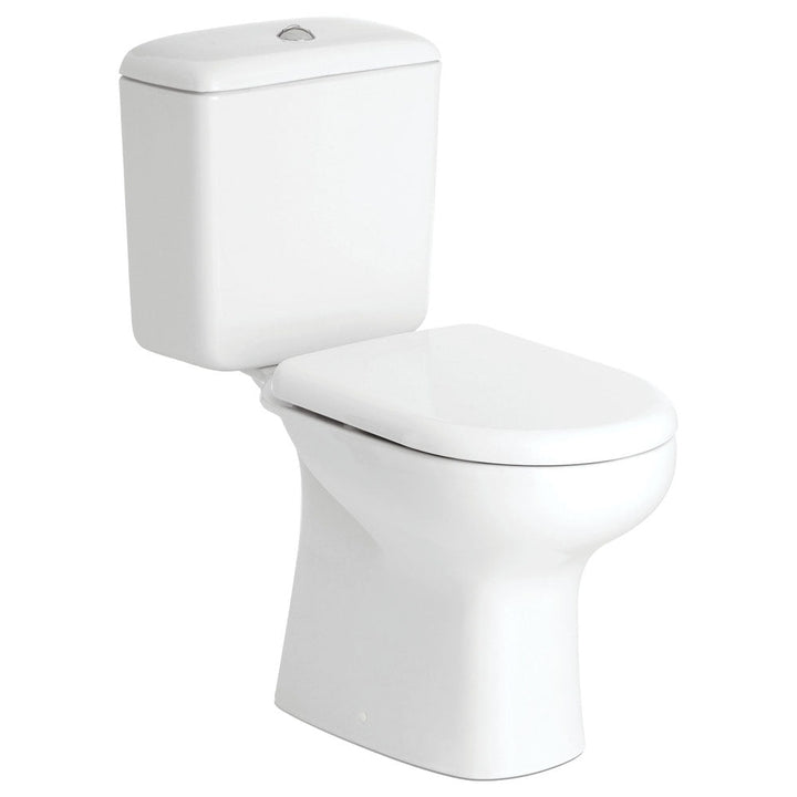 RAK Liwa White Close-Coupled Toilet Suite, Alpine White with S-Trap 140 - product