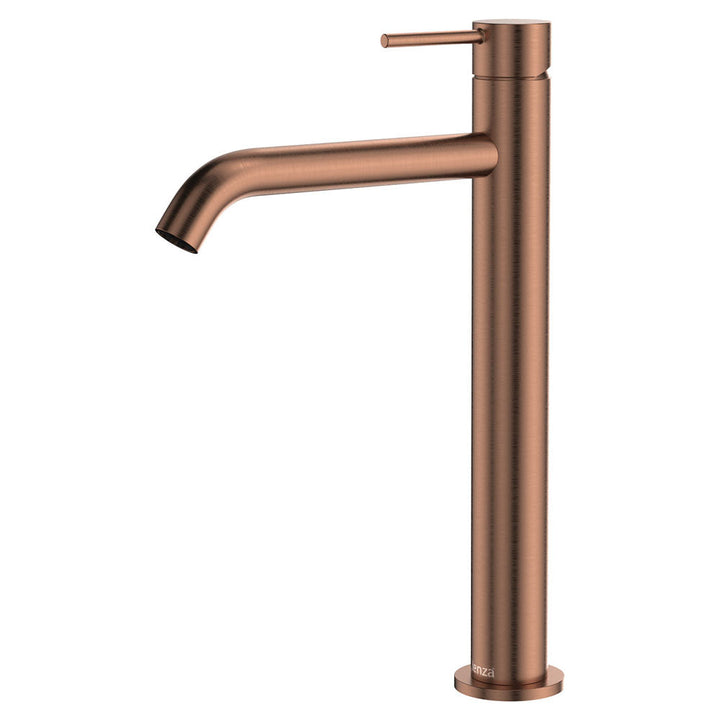 Kaya Tall Basin Mixer - Brushed Copper