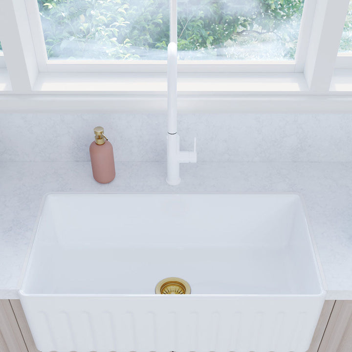 Kaya Pull-Out Sink Mixer - Matte White