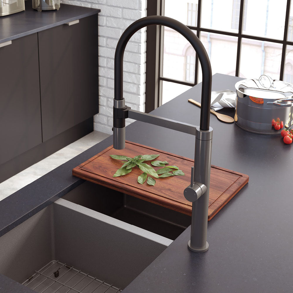 Kaya Pull Down Sink Mixer - Gun Metal