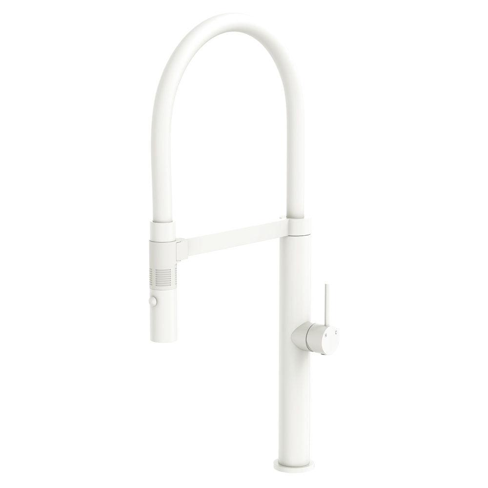Kaya Pull Down Sink Mixer - Matte White