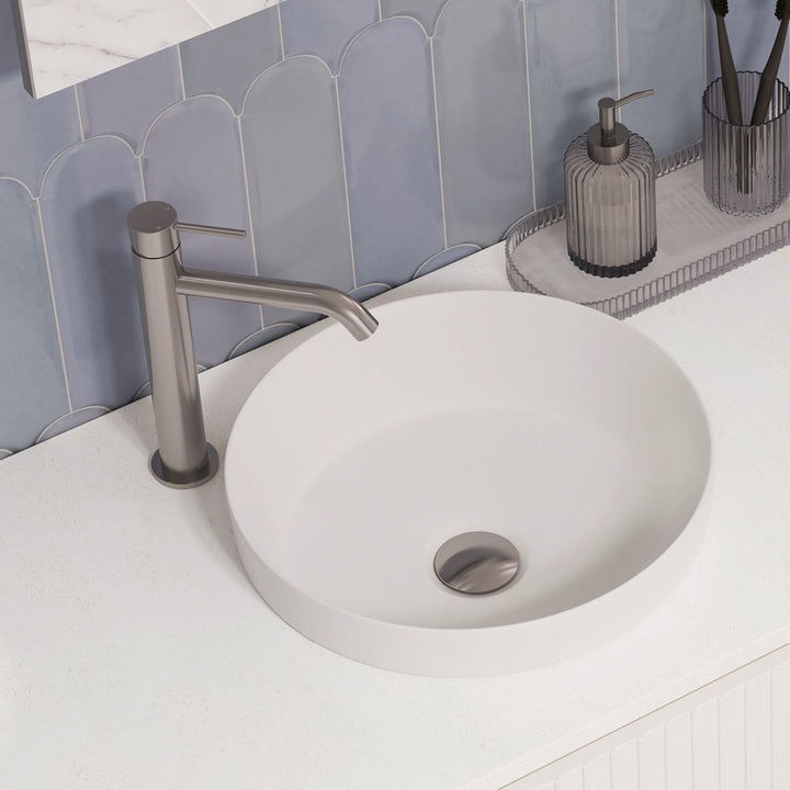 Kaya Medium Basin Mixer - Brushed Nickel
