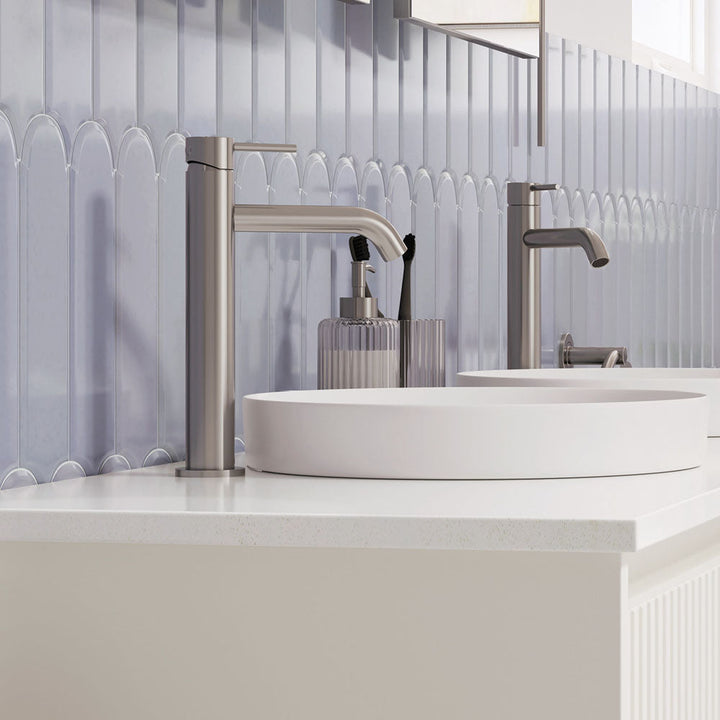 Kaya Medium Basin Mixer - Brushed Nickel
