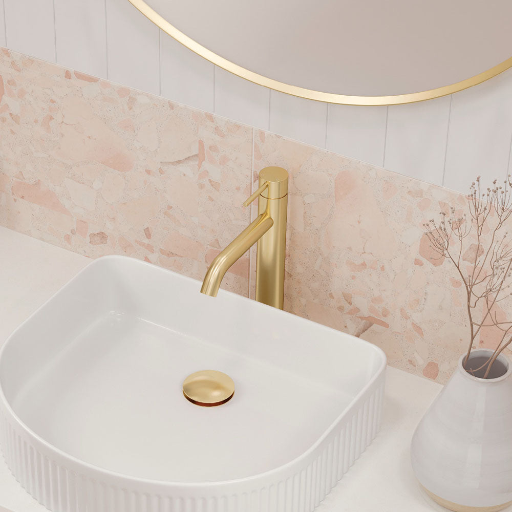 Kaya Medium Basin Mixer - Urban Brass