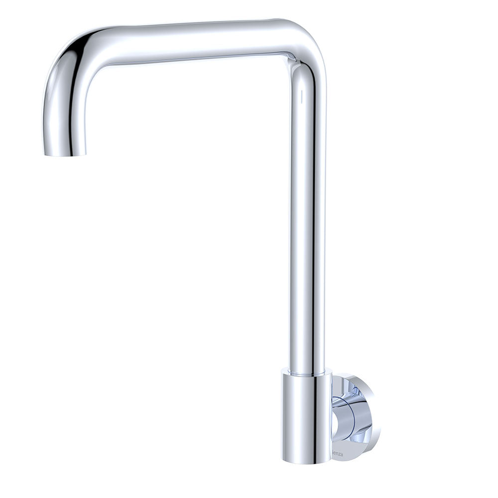 Kaya Squareline Wall Swivel Outlet Set - Chrome