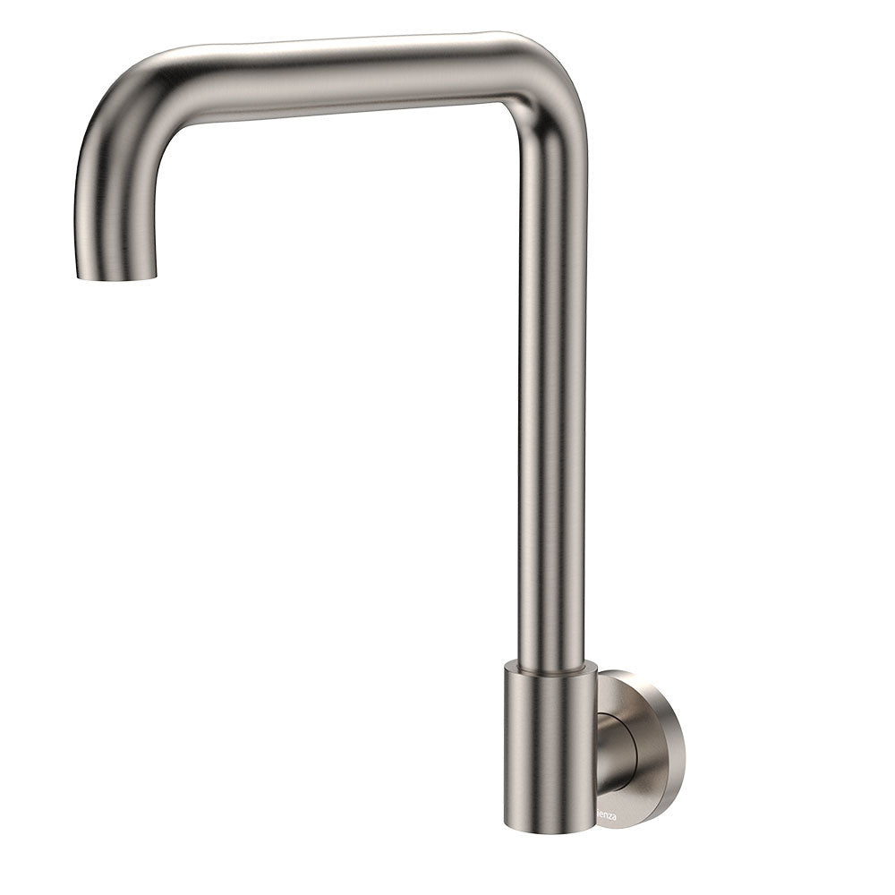 Kaya Squareline Wall Swivel Outlet Set - Brushed Nickel