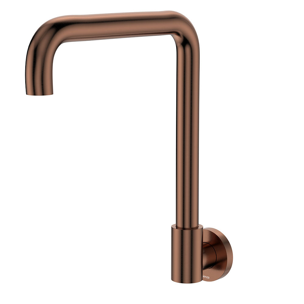 Kaya Squareline Wall Swivel Outlet Set - Brushed Copper