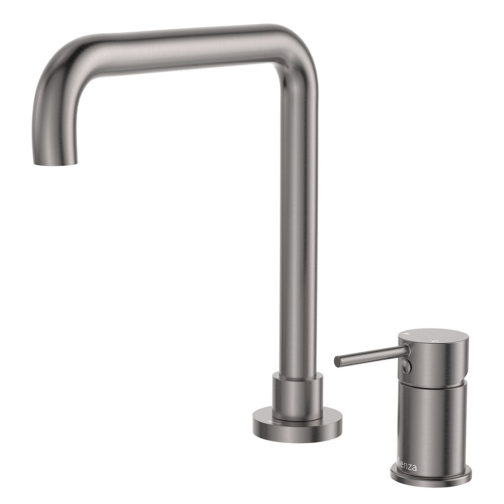 Kaya Squareline Hob Mixer Set - Gun Metal
