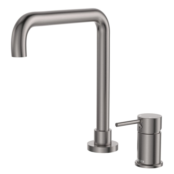 Kaya Squareline Hob Mixer Set - Gun Metal
