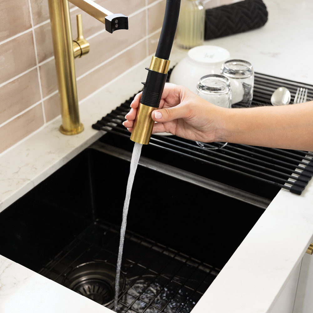 Sansa Pull Down Sink Mixer - Urban Brass