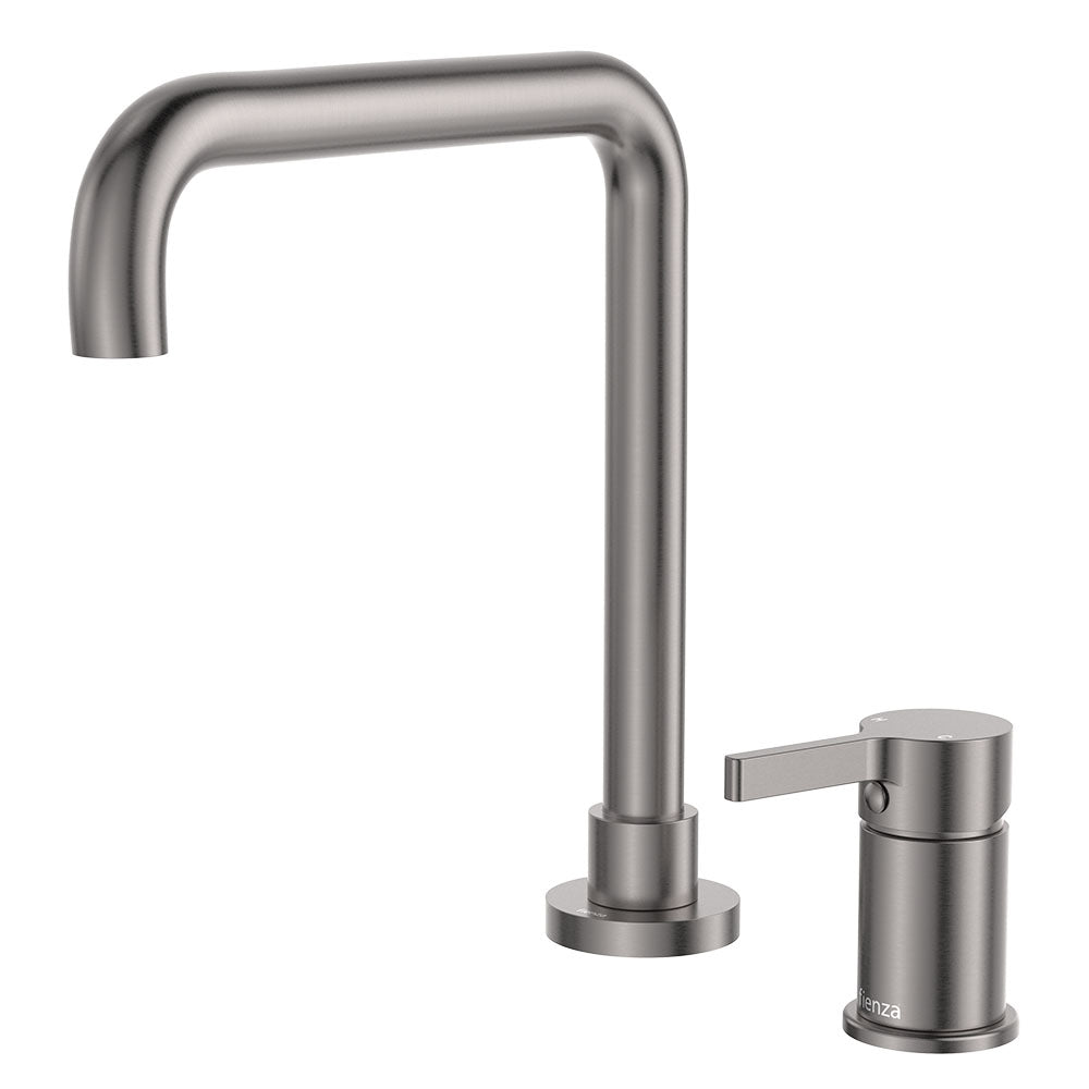 Sansa Squareline Hob Mixer Set - Gun Metal