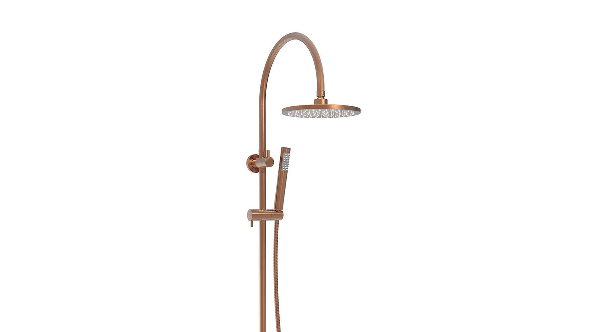 Soul Slimline Gooseneck Shower Set - Brushed Copper